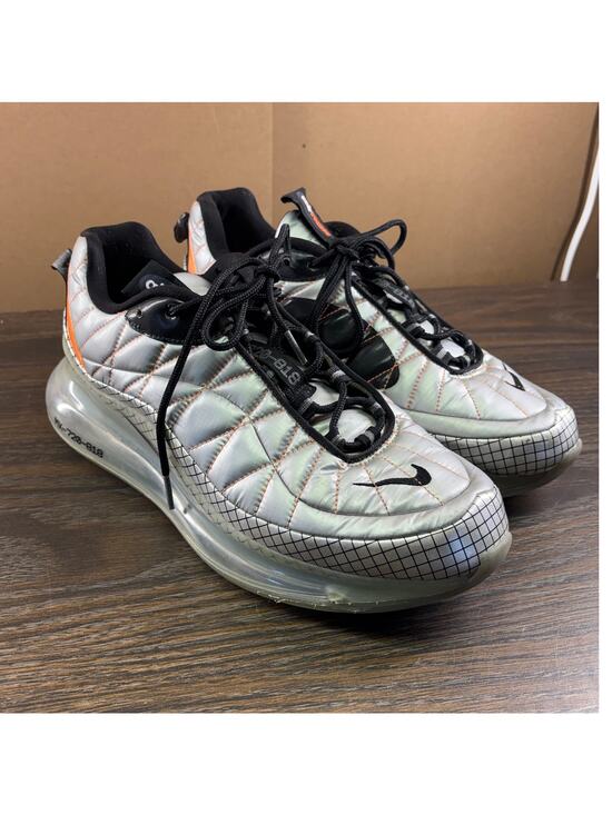 Nike Air MAX 720-818 Sneakers Mens 11 Metallic Silver/Black/Orange BV5841-001